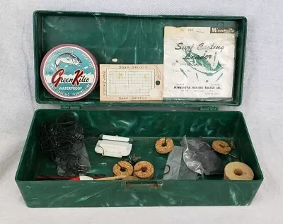 Vintage 1960's Sports Pal Fishing Polystyrene Tackle Box W/ Old Contents Lures • $19.95