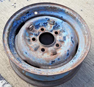 VINTAGE 15  X 5.5  MOTOR WHEEL CORP RIVETED BACK 3- CLIP STEEL WHEEL. 5 LUG X 5  • $199.99