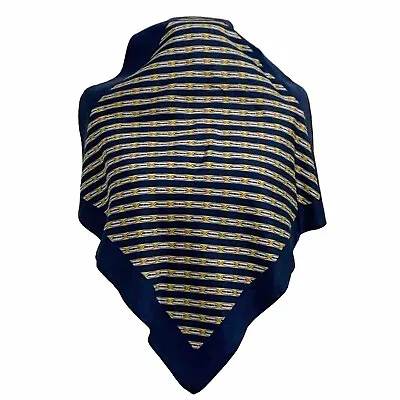 MERCATONE UNO STRIPES SQUARE  Silk Scarf 18/17 In MADE IN ITALY  #A165 • $13.02