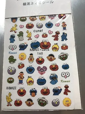 Elmo-Cookie Monster-Bert-Ernie Nail Art Stickers-Brand New-Free Shipping • $3