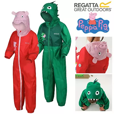 £13.95 • Buy Regatta Peppa Pig Charco Puddle Suit Kids All-In-One Rainsuit Waterproof Splash