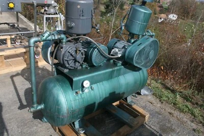 $2999.99 • Buy Dual Motor 3 Hp Vacuum Compressor Horizontal Air Receiver Tank 230/460V 60Hz 