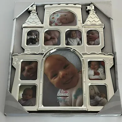 Castle Baby Pictures Photo Frame NIB Silver Malden International Design New • $19.99