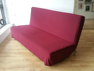 COVER SLIPCOVER FOR IKEA BEDDINGE SOFA BED 200x140cm - WINE RED  • £89