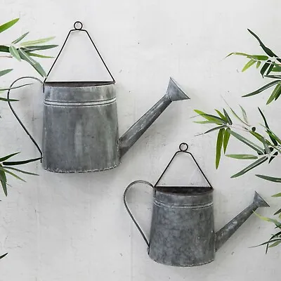 £13.95 • Buy Metal Wall Watering Cans Galvanised Flower Plant Pots Garden Balcony Planters 