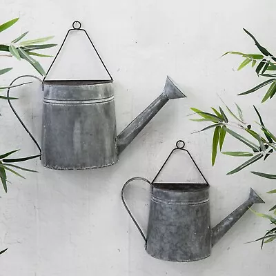 Metal Wall Watering Cans Galvanised Flower Plant Pots Garden Balcony Planters  • £19.95