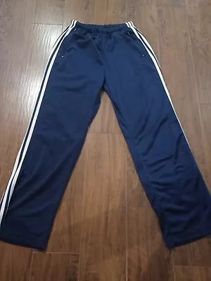 Vintage 2002 Adidas Blue Track Pants Mens Medium AZF001 - Polyester 3 Stripes • $24.99
