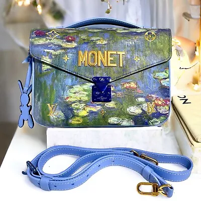 LOUIS VUITTON 2 In 1 Handbag Blue Monet Metis Pochette Shoulder +Box Dust Bag LV • $3499