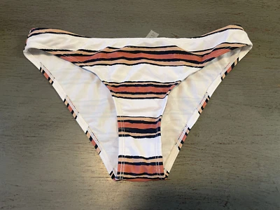$0.99 • Buy White Brown Front Lined ZAFUL   Swimsuit Bikini Bottom Size Small