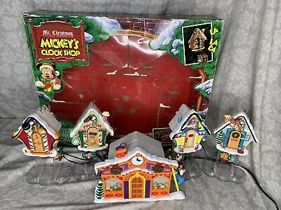 Vintage 1993 Mr. Christmas Holiday Innovation Disney Mickey's Clock Shop Read • $54.99