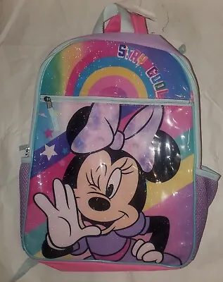 Disney Minnie Mouse 17  Girls' Large Backpack Laptop Sleeve Minnie Pink NEW • $21