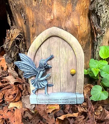 Magic Fairy Door Garden Statue Ornament Indoor Outdoor Figurine - Polyresin 13cm • £9.99