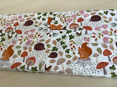 CLEARANCE Bolt End 30cm  X 110cm Lewis & Irene Evergreen Squirrel 100% Cotton • £2.25