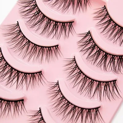 5 Pairs False Eyelashes Long Thick Natural Fake Eye Lashes Mink Makeup Wispy UK • £3.89