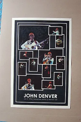 John Denver Concert Tour Poster1976 McNichols Arena Denver Co-- • $4.50