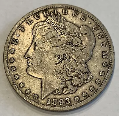 1893-CC Morgan Carson City RARE Key Date Silver Dollar US $1 90% Silver • $315