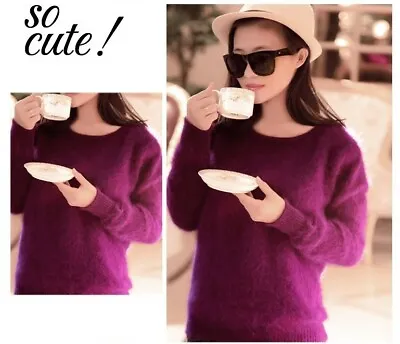  Mink Cashmere Sweater Women Pullovers Basics Coat Free Shipping S205 • $39