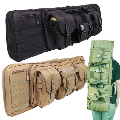 Tactical Bag Backpack Military Rifle Bag Gun Range Padded Soft Case Fishing Bag • £42.95