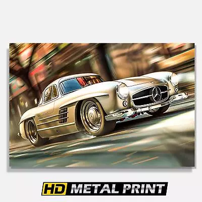 1955 Mercedes 300 SL Poster Metal Print Vintage Car Art Garage Wall • $40.49