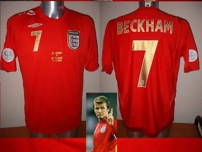 England Beckham S M L XL XXL World Cup 06 Shirt Jersey Football Soccer Umbro Top • £69.99