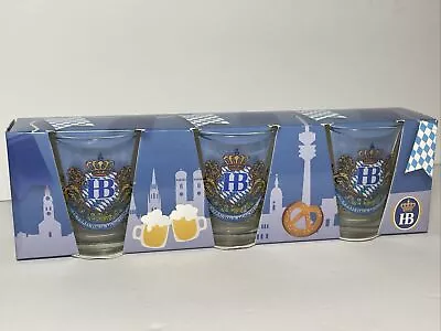 Disney Epcot Germany World Showcase Shot Glass Set /3 Hofbrauhaus Munchen Boxed • $26.54