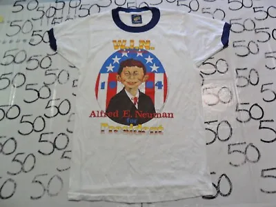 Small Vintage Mad Magazine Alfred Newman 1984 Sneakers￼ Merica 4th Of July Shirt • $189.99