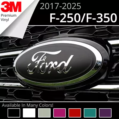 BocaDecals 2017-2025 Ford F250/F350 Emblem Overlay Insert Decals (Set Of 2) • $26.99