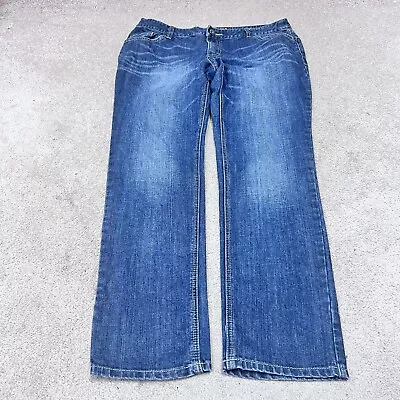 Mossimo Jeans Women’s Blue Straight Leg Pockets Size 15 • $11.99