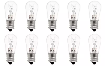 Box Of 10 Bulbs 6 Watt 230 Volt Screw Base E12 Clear 6S6/230V • $6.50