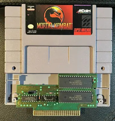 Mortal Kombat Super Nintendo SNES Authentic Cart!  Cleaned Tested & Working • $13.99