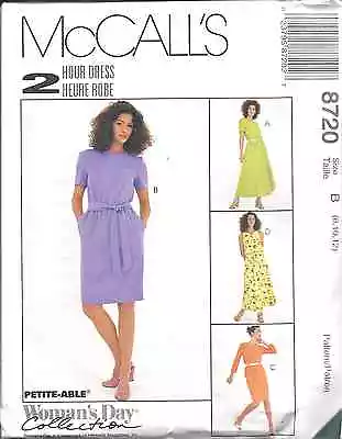 8720 UNCUT McCalls SEWING Pattern Misses Pullover Easy Fitting Dress • $4.89