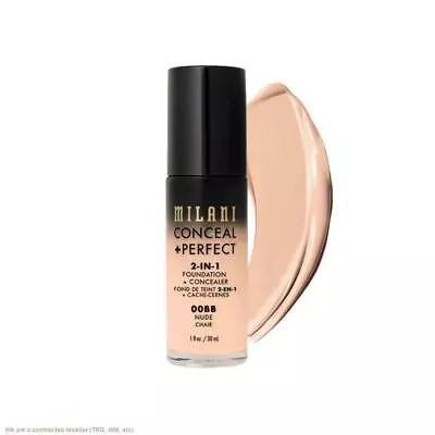 2 PACK Milani 2-in-1 Foundation + Concealer Liquid Foundation - 00BB Nude *New* • $13.29