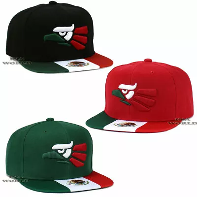 MEXICAN Hat Hecho En MEXICO Eagle Aguila Flag Flat Brim Snapback Baseball Cap • $14.80