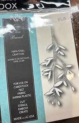 New Memory Box Craft Die Large Olive Branch Item # 98797 Made In USA With Steel • $12