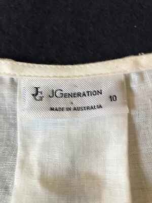 J Generation White Linen Women’s Long Sleeve Top Casual Size 10 • $39.50