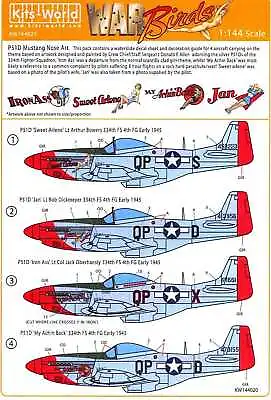 Kits World Decals 1/144 NORTH AMERICAN P-51D MUSTANG Fighter • $9.99