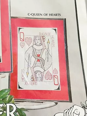 Vintage Queen Of Hearts Embroidery Sampler Kit Vogart Crafts Stamped Floss NEW • $14.50