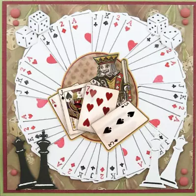 Playing Cards Chess Metal Cutting Dies Scrapbooking Embossing Album Card DIY • £3.69