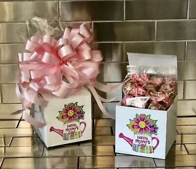 Mother’s Day Gift Basket-Box With Goetze's Caramel Creams Wrapped With Pink Bow • $8.75