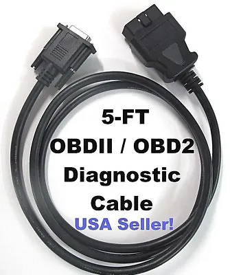 15 Pin Female OBD2 OBDII Cable Compatible With Autel MaxiDiag Elite MD802 Tool • $26.57