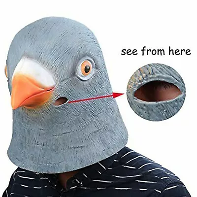 Pigeon Mask Latex Giant Bird Head Christmas Cosplay Costume Theater Prop Masks • $20.35