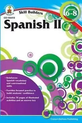 Spanish II Grades 6 - 8 (Skill Builders) Grades 6 - 8 9781936023370 • £6.02