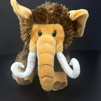 Walmart Brown Wooly Mammoth Plush 10  Stuffed Animal Toy Hairy White Tusks • $9.99