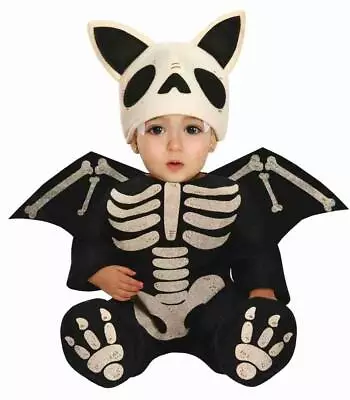 Baby Toddler Skeleton Bat Costume For Halloween Fancy Dress Themes • £9.99