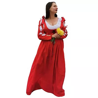 Medieval Renaissance Dress For Women Gown With White Chemise 2pc Renfair Costume • $111.99