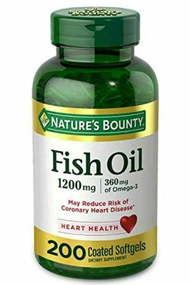 $30.53 • Buy Nature's Bounty Fish Oil Omega-3 Heart Health 1200mg 200 Rapid Release Softgels