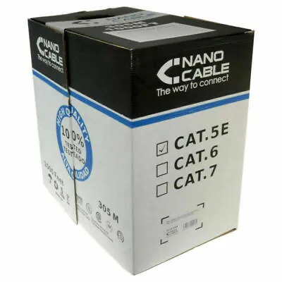 Roll Box Hank Coil Lan CAT5e UTP Cable Ethernet Network 305 M 24 Awg • £112.74