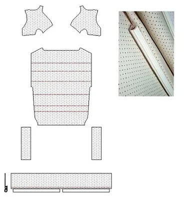 For VW Beetle 1200 Perforated Headliner Cream Perfect Fitment • $142.40