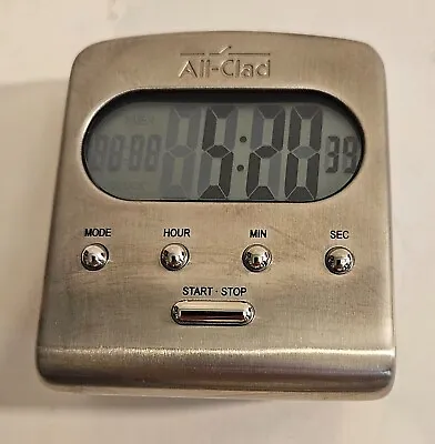 All-Clad Stainless Steel Digital Timer And Clock William Sonoma Model T225 • $20