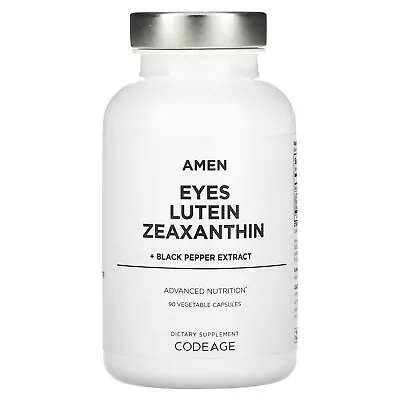 Amen Eyes Lutein Zeaxanthin + Black Pepper Extract 90 Vegetable Capsules • $26.99